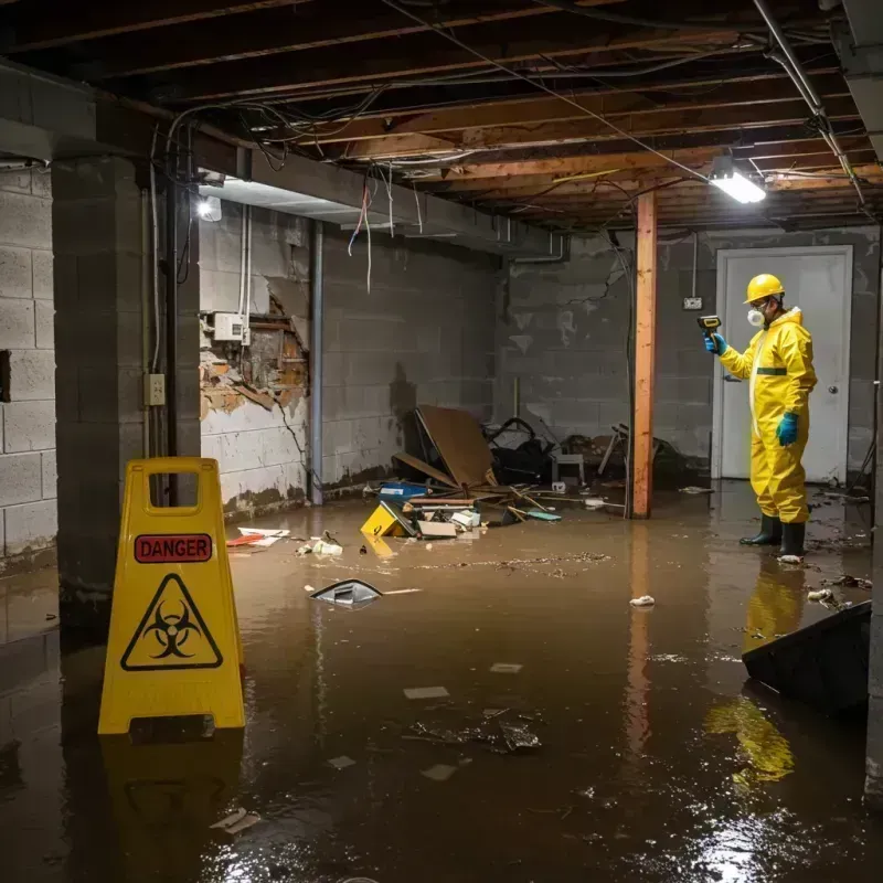 Flooded Basement Electrical Hazard in Itasca, IL Property